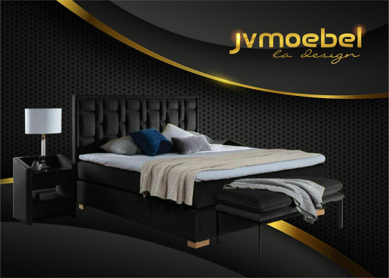 Luxury Box Spring Bed Black Blue Beds Bedroom Furniture Design Double Hotel