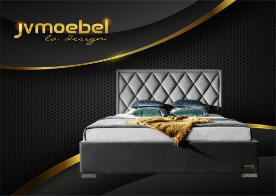 Designer bed textile bedroom design furniture luxury beds upholstered frame new