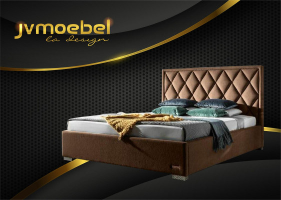 Designer bed textile bedroom design furniture luxury beds upholstered frame new
