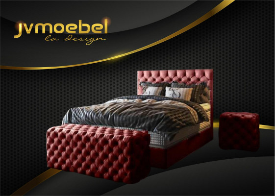 Luxury Bed Box Spring Bed Bedroom Beds Design Furniture Velvet Mattress Complete