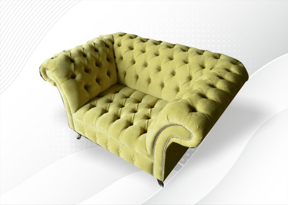 Chesterfield Sofa Couch Upholstery Set 1.5 Seater Sofas Classic Single Seater