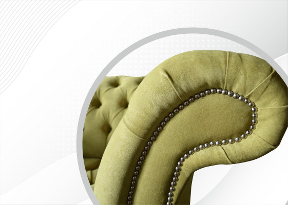 Chesterfield Sofa Couch Upholstery Set 1.5 Seater Sofas Classic Single Seater
