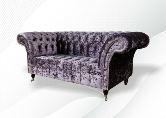 Chesterfield Sofa Couch Two-seater Fabric Sofas 2-seater Seat Upholstery Velvet