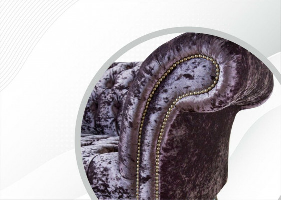 Chesterfield Sofa Couch Two-seater Fabric Sofas 2-seater Seat Upholstery Velvet
