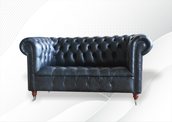 Chesterfield Upholstered Couch Leather Couches Sofa Suite Two-Seater Sofas Velvet New