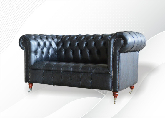 Chesterfield Upholstered Couch Leather Couches Sofa Suite Two-Seater Sofas Velvet New