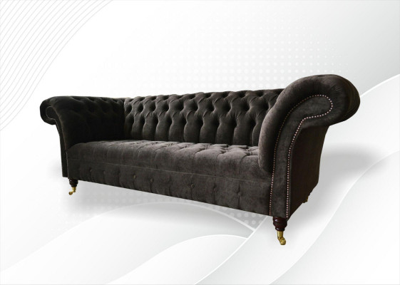 Chesterfield Original Furniture 3-Seater Couch Upholstered Sofas Couches Fabric Sofa New