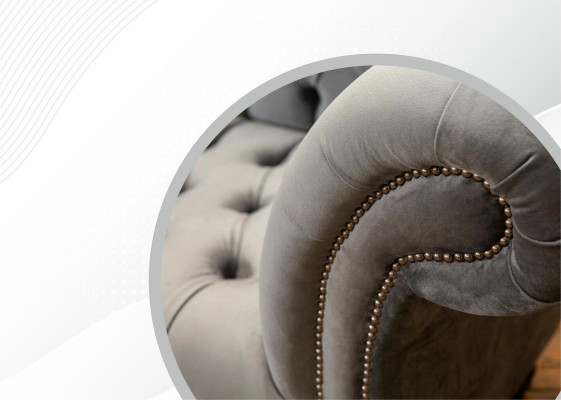 Lounge sofa living room fabric couches chaise lounge Chesterfield seat cushion new