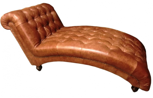 Chesterfield Brown Chaise Longue Furniture Sofa Living Room Modern