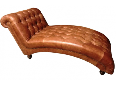 Chesterfield Brown Chaise Longue Furniture Sofa Living Room Modern