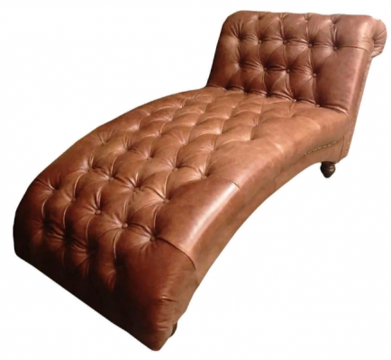 Chesterfield Brown Chaise Longue Furniture Sofa Living Room Modern