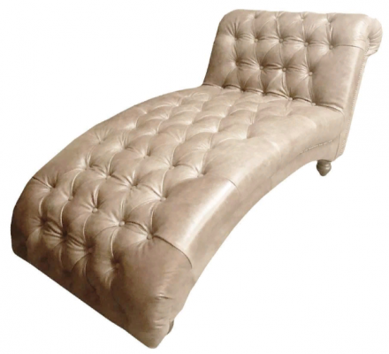 Chesterfield Brown Chaise Longue Furniture Sofa Living Room Modern