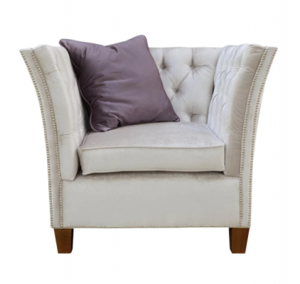 Armchair textile fabric light grey creative furniture new living room modern