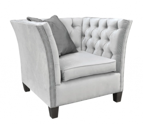 Armchair textile fabric light grey creative furniture new living room modern