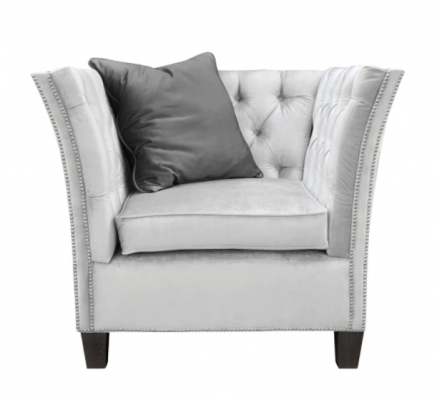 Armchair textile fabric light grey creative furniture new living room modern