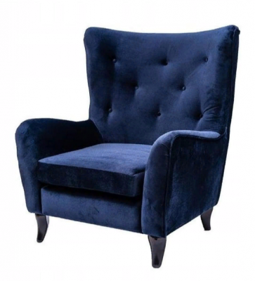 Armchair Textile Fabric Chesterfield Velvet Furniture Living Room Modern Couches Blue