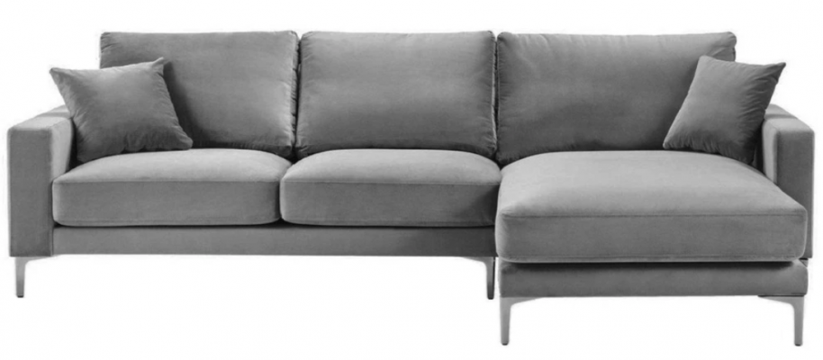 Living room corner sofa gray XXL big creative furniture textile fabric Chesterfield sofas