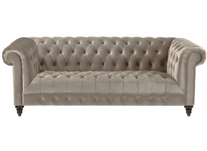 Beige velvet couch luxury upholstery chesterfield furniture sofa with buttons three-seater
