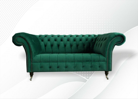 Chesterfield Green 2 Seater Couch Upholstered Sofas Couch Design Sofa Club Textile