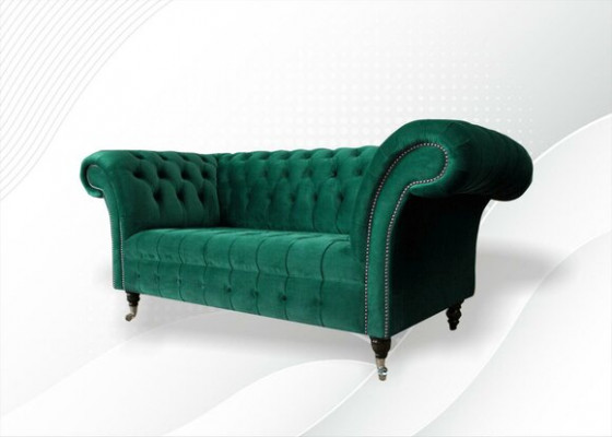 Chesterfield Green 2 Seater Couch Upholstered Sofas Couch Design Sofa Club Textile