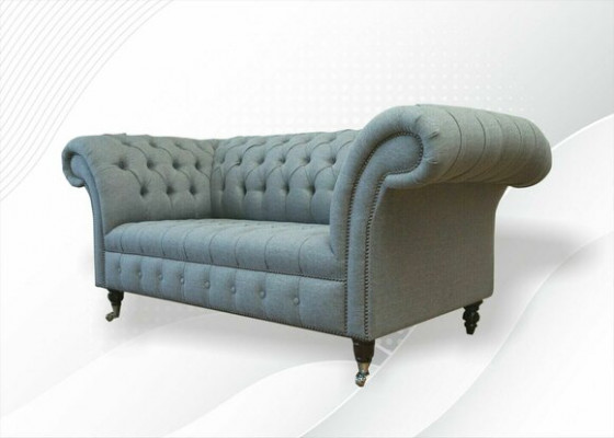 Chesterfield Sofa Couch Upholstered Designer 2-Seater Suite Sofas Two-Seater New