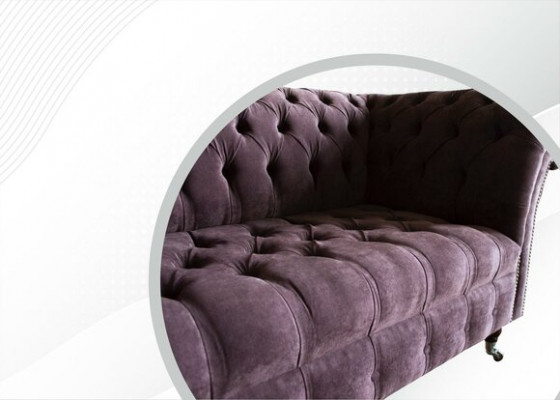 Chesterfield Sofa Couch Upholstered Sofas Classic 2-Seat Two-Seat Velvet Loveseat