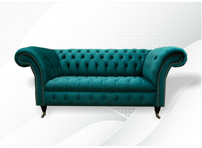 Sofa 2-Seater Chesterfield Upholstery Design Luxury Couch Sofas Lounge Club Sofas