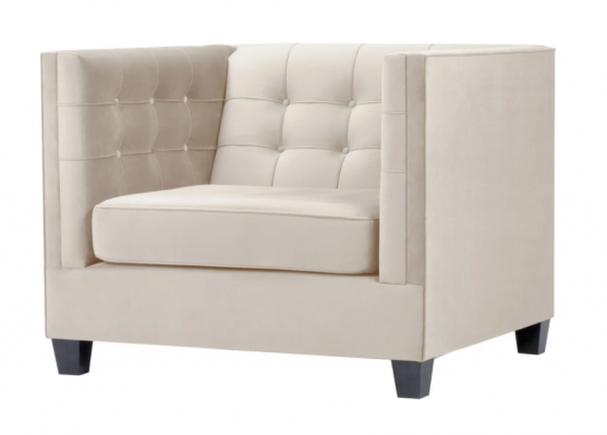 Modern Chesterfield Armchair Textile Fabric White Creative Loft Furniture New Living Room