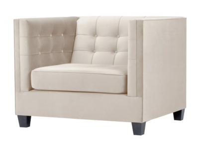 Modern Chesterfield Armchair Textile Fabric White Creative Loft Furniture New Living Room