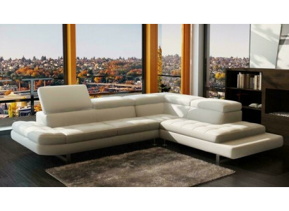 Modern leather corner sofa L shape upholstered designer corner suite