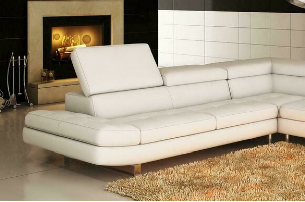 Modern leather corner sofa L shape upholstered designer corner suite