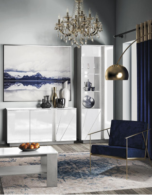 Living room furniture set design sideboard coffee table chest of drawers showcase 3-piece set