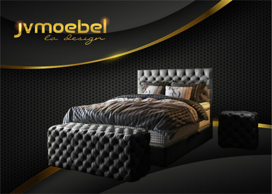 Bed 2x Nightstand 3-piece Bedroom Set Design Luxury Furniture Modern Beds New