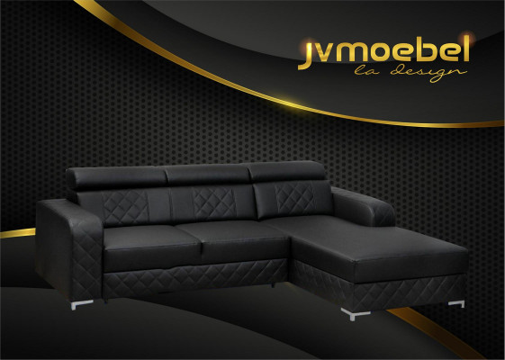 Sectional leather sofa L-shaped modern furniture design living area couch velvet fabric textile