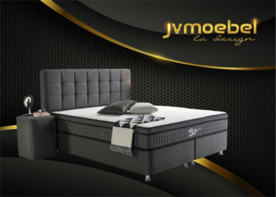 Noble Box Spring Bed 3-Piece Set Nightstand Beds Furniture Luxury Bedroom