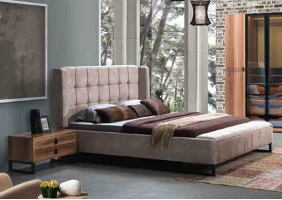 Bedroom Set 5-piece Luxury Bed 2x Nightstand Dresser Wardrobe Wood New