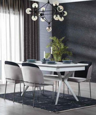 Dining table group 4x chairs dining set dining group chair set table 5-piece set.