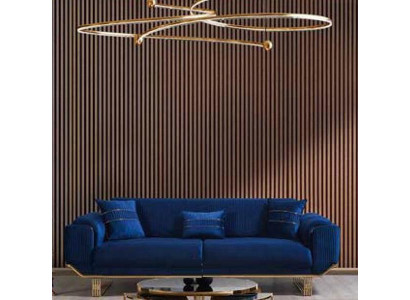 Upholstered Designer Furniture Three-Seater Sofa 3-Seater Sofas Luxury Textile
