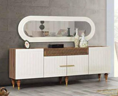 Chest of drawers wooden sideboard mirror solid chests living room