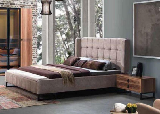 Bed double bed beds furniture interior bedroom design fabric