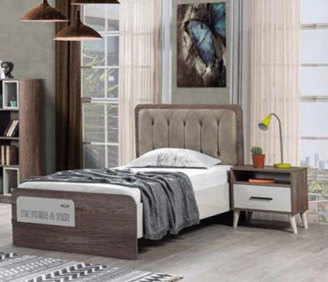 Wood bed single beds children's room youth room upholstered furniture