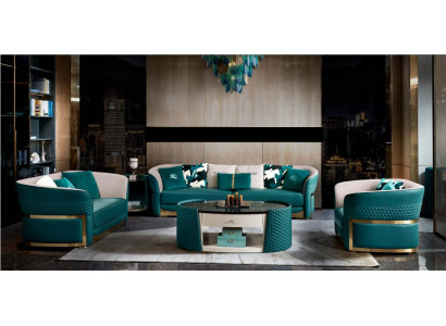 Chesterfield sofa set upholstered sofa couch 3+1 set leather textile fabric