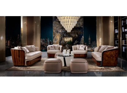 Sofa 3-Seater Beige Living Room Modern Design Couches Luxury Furniture Leather Sofa New