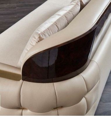 Corner sofa leather beige luxury living landscape couch corner suite sofas furniture design