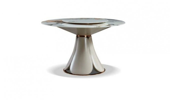 Dining table 6x chairs dining room leather table chair round modern design furniture