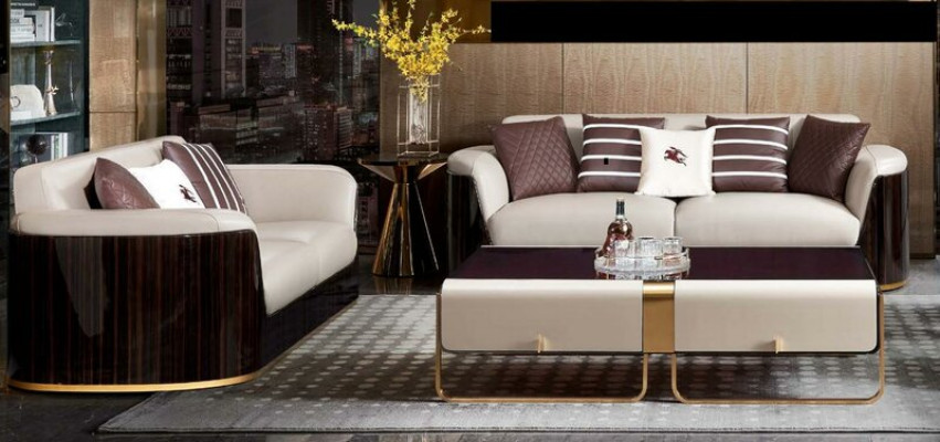 3-seater beige sofa, modern design couches, leather sofas, new creative