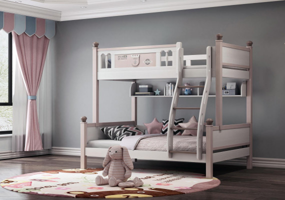 Bunk bed loft bed high gloss natural loft bed children's bed tier beds bed