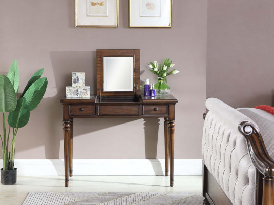 Solid wood table classic console mirror dresser vanity bedroom new