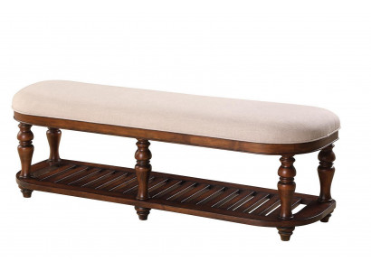 Stool Upholstered Stool Foot Furniture Living Seating Benches Seat Leather Beige Design Textile