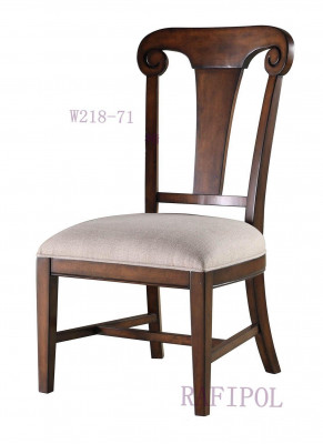 Luxury Design Upholstered Chair Chairs Seat Dining Room Wood Textile Armchair Solid Wood New